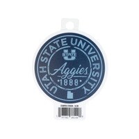 Utah State University Aggies Script Circle Sticker - 2 In.